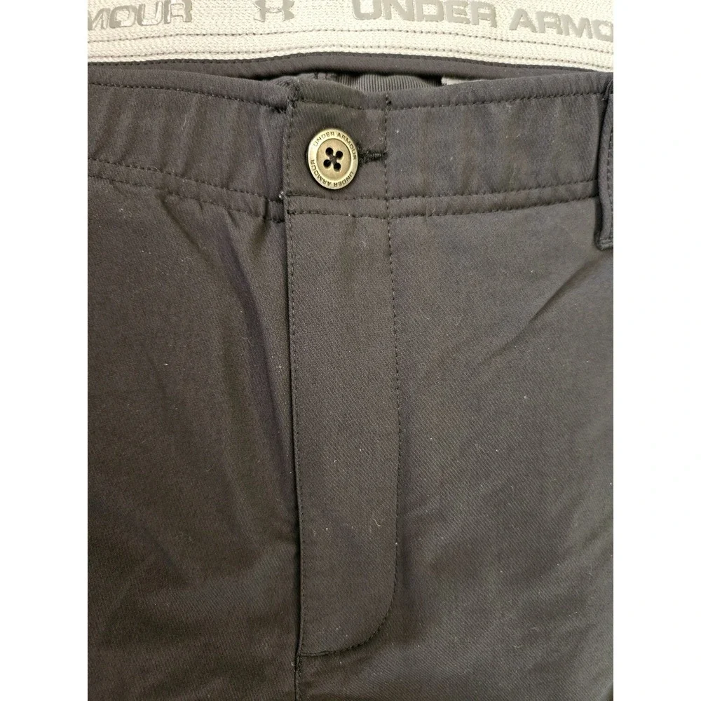 Under Armour Black Tour Blend Golf Pants Mens 40x32 Flat Front Comfort Waist